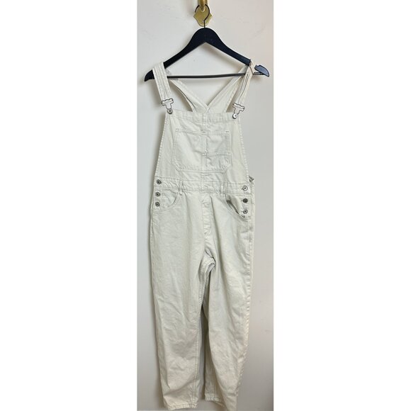 FREE PEOPLE We the Free Ziggy Denim Overalls in Wash Parchment Size Medium - Picture 5 of 15